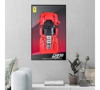 Supporto da parete per display da parete per LE-GO 42143 Ferrarri S-P-3 compatibile con Le-go staffa a gancio per auto montaggio a parete idee regalo decorazione Dimensioni: 50 x 80 cm (senza modello