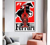 Supporto da parete per display da parete per LE-GO 42207 Ferrarri SF-2-4 F1, compatibile con staffa a gancio per auto Le-go, montaggio a parete, idee regalo, decorazione Dimensioni: 50 x 80 cm (senza