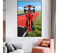 Supporto da parete per display da parete per LE-GO 42207 Ferrarri SF-2-4 F1, compatibile con staffa a gancio per auto Le-go, montaggio a parete, idee regalo, decorazione Dimensioni: 50 x 80 cm (senza