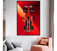 Supporto da parete per display da parete per LE-GO 42207 Ferrarri SF-2-4 F1, compatibile con staffa a gancio per auto Le-go, montaggio a parete, idee regalo, decorazione, dimensioni: 50 x 80 cm (senza
