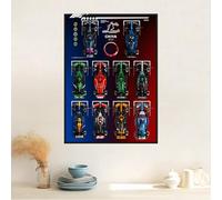 Supporto da parete per display da parete per LE-GO 77242 77243 77244 77245 Compatibile con staffa a gancio per auto Le-go Montabile a parete Idee regalo Decorazione Dimensioni: 50 x 80 cm (senza
