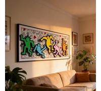 Supporto da parete per display LE/GO 31216 Keith Haring Figure che ballano - Pannello murale per esposizione e archiviazione in mattoni, adatto per gli appassionati di Lego (solo pannello di montaggio