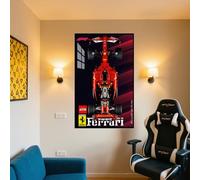 Supporto da parete per display LE-GO 42207 per Ferrarri SF-2 con staffa a gancio per auto Le-go, montaggio a parete, idea regalo, decorazione (senza modello) (C)