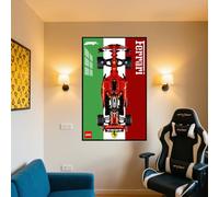 Supporto da parete per display LE-GO 42207 per Ferrarri SF-2 con staffa a gancio per auto Le-go, montaggio a parete, idea regalo, decorazione (senza modello) (D)