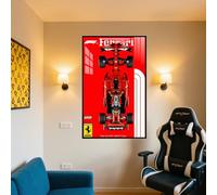 Supporto da parete per display LE-GO 42207 per Ferrarri SF-2 con staffa a gancio per auto Le-go, montaggio a parete, idea regalo, decorazione (senza modello) (F)