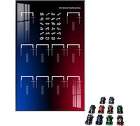 Supporto da parete per display Lego 77242-77251 Serie F1 - Supporto da parete per display artistico per set di costruzione auto da corsa