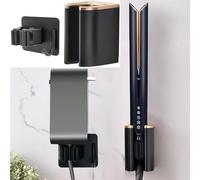 Supporto da Parete per Dyson Airstrait, Supporto in Alluminio Compatibile con Dyson Airstrait HT01 / Airwrap, Staffa in Lega di Alluminio con Adesivo Accessori