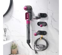 Supporto da parete per Dyson Airwrap Styler capelli ferro arricciacapelli barili e spazzole, organizer in metallo, ferro arricciacapelli e accessori organizer per casa, camera da letto e bagno