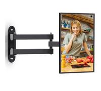 Supporto da parete per Echo Show 21 & 15, orientabile, VESA 100 | Funzione girevole, girevole e inclinabile; prolunga estensibile; supporta fino a 15 kg; robusta struttura nera
