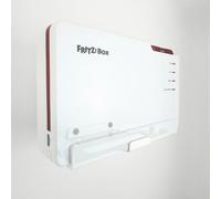 Supporto da parete per Fritzbox 5690 Pro, in metallo, stabile e salvaspazio, montaggio a parete, supporto per router Fritz 5690 Pro, metallo bianco, made in Germany
