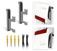 Supporto da parete per Fritzbox 7690/7590 AX/7590/7530/7510/5590/6660 Router con gestione cavi, materiale di fissaggio viti e tasselli (non stampa 3D)