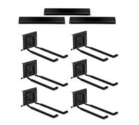 Supporto Da Parete Per Garage Con 6 Ganci - Organizer Resistente Per Skateboard, Sci E Snowboard | Robusta Di Montaggio A Parete Per Uso Interno Ed Esterno In Cantina, Capannone, Casetta Da Gia