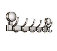 Supporto da parete per griglia, portabicchieri di aspirazione, appendiabiti per tazze con 6 ganci | ganci per vestiti, appendiabiti versatile, cucina, ingresso