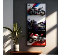 Supporto da parete per Lego 42130 42159 42107 Technic, per BMW per Yamaha e Ducati, 115 x 50 cm, espositore da parete per auto Lego nero (modelli non inclusi)