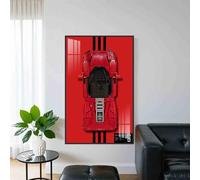 Supporto da Parete per Lego Speed Champions F1 Set 10 Auto da Corsa 77242-77251, Vetrina 50x80cm, Decorazione per Hobby Room, Must-Have per Collezionisti Lego (Senza Modelli)(With USB LED Light)