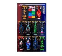 Supporto da Parete per Lego Speed Champions F1 Set 10 Auto da Corsa 77242-77251, Vetrina 50x80cm, Decorazione per Hobby Room, Must-Have per Collezionisti Lego (Senza Modelli)(with USB LED Light)