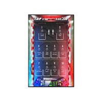 Supporto da Parete per Lego Speed Champions F1 Set 10 Auto da Corsa 77242-77251, Vetrina 50x80cm, Decorazione per Hobby Room, Must-Have per Collezionisti Lego (Senza Modelli)(With USB LED Light)