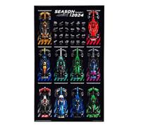 Supporto da Parete per Lego Speed Champions F1 Set 10 Auto da Corsa 77242-77251, Vetrina 50x80cm, Decorazione per Hobby Room, Must-Have per Collezionisti Lego (Senza Modelli)(Without USB LED Light)