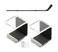 Supporto da parete per mazza da hockey - Gancio per attrezzi orizzontale da 2 pezzi | Supporto per espositore per mazze da hockey con cuscinetto antigraffio | Porta attrezzi sportivi - Deposito garage