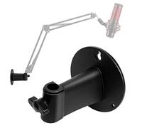 Supporto da parete per microfono, supporto da parete per microfono, montaggio orizzontale a parete, salvaspazio, in metallo SUNMON