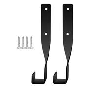 Supporto da parete per motosega in acciaio resistente, resistente alla ruggine, per decespugliatori, soffiatori per foglie e attrezzi da prato, staffa salvaspazio con gancio, nero (2 pezzi)