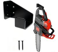 Supporto da parete per motosega, resistente, per attrezzi da giardino, sicuro ed efficiente in termini di spazio (1 pezzo per confezione, nero)