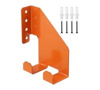 Supporto da parete per motosega, robusto supporto in metallo per l'organizzazione degli attrezzi, supporto per cavalletto per motosega, 12 x 10 cm (arancione)