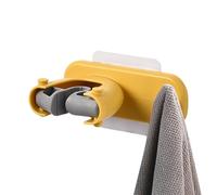 Supporto da parete per organizzatore mop senza trapano,Supporto da parete per organizer scopa mop, pinza per appendere scope da bucato - Porta scopa e scopa appendiabiti adhesi