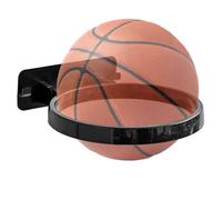 Supporto da parete per pallacanestro, supporto da parete per pallacanestro, supporto per esposizione di palloni da calcio, mensola porta palloni, scaffale portaoggetti per pallavolo, Nero , Consulte
