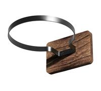 Supporto da parete per palline, multiuso, in metallo, con base in legno, per basket, calcio, rugby, 18 cm, salvaspazio, organizer per accessori sportivi per ragazzi