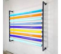 Supporto da Parete per Rotoli di Tessuto, espositore per pellicole per Auto/finestre Che cambiano Colore, Ideale per Garage e officine, Porta Rotoli di Vinile da Parete, scaffale Commerciale