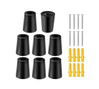 Supporto da parete per sci, montaggio a parete, con viti, tasselli, verticale, per snowboard, 3,1 x 2,4 cm, PVC, nero, set da 8 pezzi, con , , garage, officina, casa