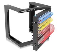 Supporto da parete per server rack 9U con apertura basculante, rack di rete per montaggio a parete per apparecchiature da 19 pollici, rack per computer e armadi per un facile accesso, robusto rack di