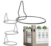 Supporto da parete per - Set di 4 pezzi in ferro robusto e stabile, gancio da parete, portavasi di fiori, per soggiorno, portico, balcone, rampa, giardino, terrazza, decorazione casa, adatto per