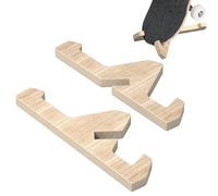 Supporto da parete per skateboard - 1 paio di supporti in legno, stabile per skateboard e snowboard, per interni, esposizione di casa, organizzazione garage, regalo di nozze, regalo di compleanno