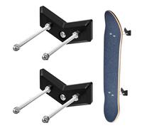 Supporto Da Parete Per Skateboard,Espositore Da Parete Per Skateboard Porta Skateboard 2 Pezzi Supporto Da Parete Per Snowboard Con Viti Per l'Esposizione e Lo Stoccaggio Di Tavole Da Skateboard (Nero