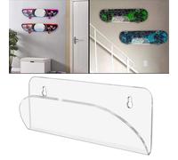 Supporto da parete per skateboard, porta skateboard orizzontale in acrilico