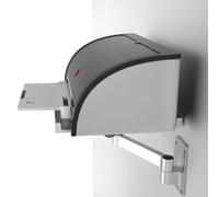 Supporto da parete per stampante, staffa in alluminio per router WiFi, rotazione a 360°, ribaltamento a 270°, piattaforma 28x25cm, capacità di carico 10kg, ideale per lettori DVD e decoder via cavo