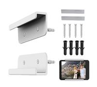 Supporto da parete per tablet - ABS nero 2 pezzi | Mensola per laptop e supporto per tablet con adesivo che non si allenta, smartphone, lettore elettronico, supporto da parete r