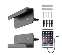 Supporto da parete per tablet - ABS Nero 2 Pezzi | Mensola Pèr laptop e supporto per tablet con adesivo with Non si allenta, Smartphone, eReader, Robusto Suppořto da parete Pèr laptop | Universale Cuc