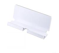 Supporto da parete per tablet in acrilico, supporto a mani libere per cucina e bagno, fissaggio sicuro su piastrelle, vetro, metallo, facile da installare con foro di ricarica, bianco o bianco