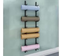 Supporto da Parete per tappetini da Yoga, Supporto in Metallo per tappetini da Yoga e rulli in Schiuma, Organizer per la Palestra di casa per riporre in Modo efficiente l'attrezzatura per l'