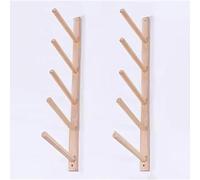Supporto da Parete per Tappetino da Yoga in Legno, Supporto da Parete Tappetino per Esercizi Rullo in Schiuma e Porta Asciugamani, Ripiano Organizer per Palestra Domestica