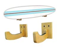 Supporto da parete per tavola da surf - Gancio di stoccaggio e presentazione in legno per snowboard | Supporto da parete per skateboard,per interni seminterrato Garage Casa di campagna, giardino Patio
