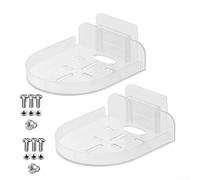 Supporto da parete per telecamera di sicurezza, staffa galleggiante salvaspazio in PP trasparente, 110 x 95 x 30 mm, facile da installare, senza trapano, per uso interno, soggiorno, camera da letto