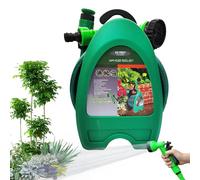 Supporto da parete per tubo da giardino, 10 m | Gancio da parete da giardino, supporto per avvolgitubo, prolunga per irrigazione per esterni, garage, piscina