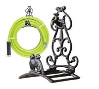Supporto da Parete per Tubo da Giardino - Appendi Tubo Decorativo | Portatubo del'Acqua Resistente | Design Bird in Ferro Vintage, Frame in Ghisa Robusto, Per Interno Cortile Recinto Casa
