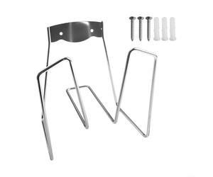 Supporto da parete per tubo da giardino in acciaio inossidabile, resistente per avvolgitubo dell'acqua per garage e cortile, organizza cavi di prolunga per tubi del compressore d'aria, argento