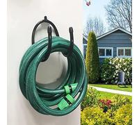 Supporto da parete per tubo flessibile da giardino, supporto per tubo flessibile in metallo, per tubi flessibili da 150 mm da 58 '', perfetto per recinzione a catena e montaggio a parete per tubi da