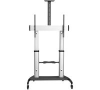 Supporto da parete per TV a schermo piatto StarTech.com Mobile Stand girevole su ruote - Carrello porta resistente schermi 60-100 (100kg) tv pavimento universale con ripiani [STNDMTV100] - Nouvo